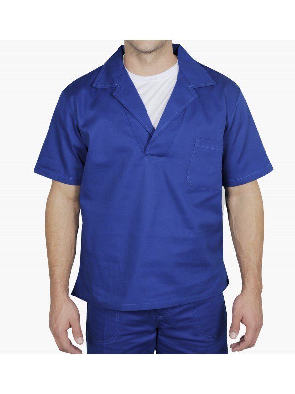 uniforme cinza com azul